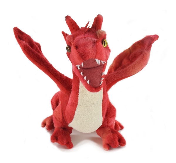 Drache rot mit Flügeln